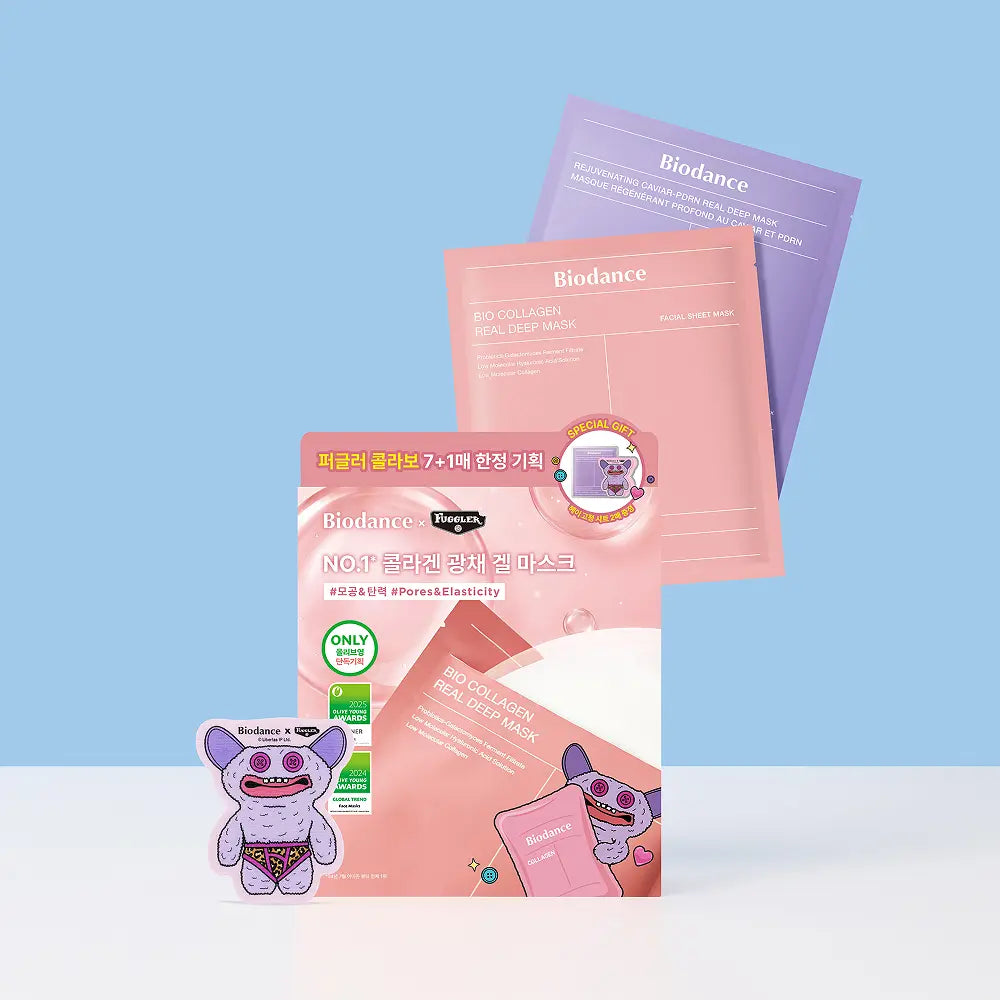 [Biodance X FUGGLER] Real Deep Sheet Mask 7 + 1 sheets + Hair hold pad Biodance  DKshop