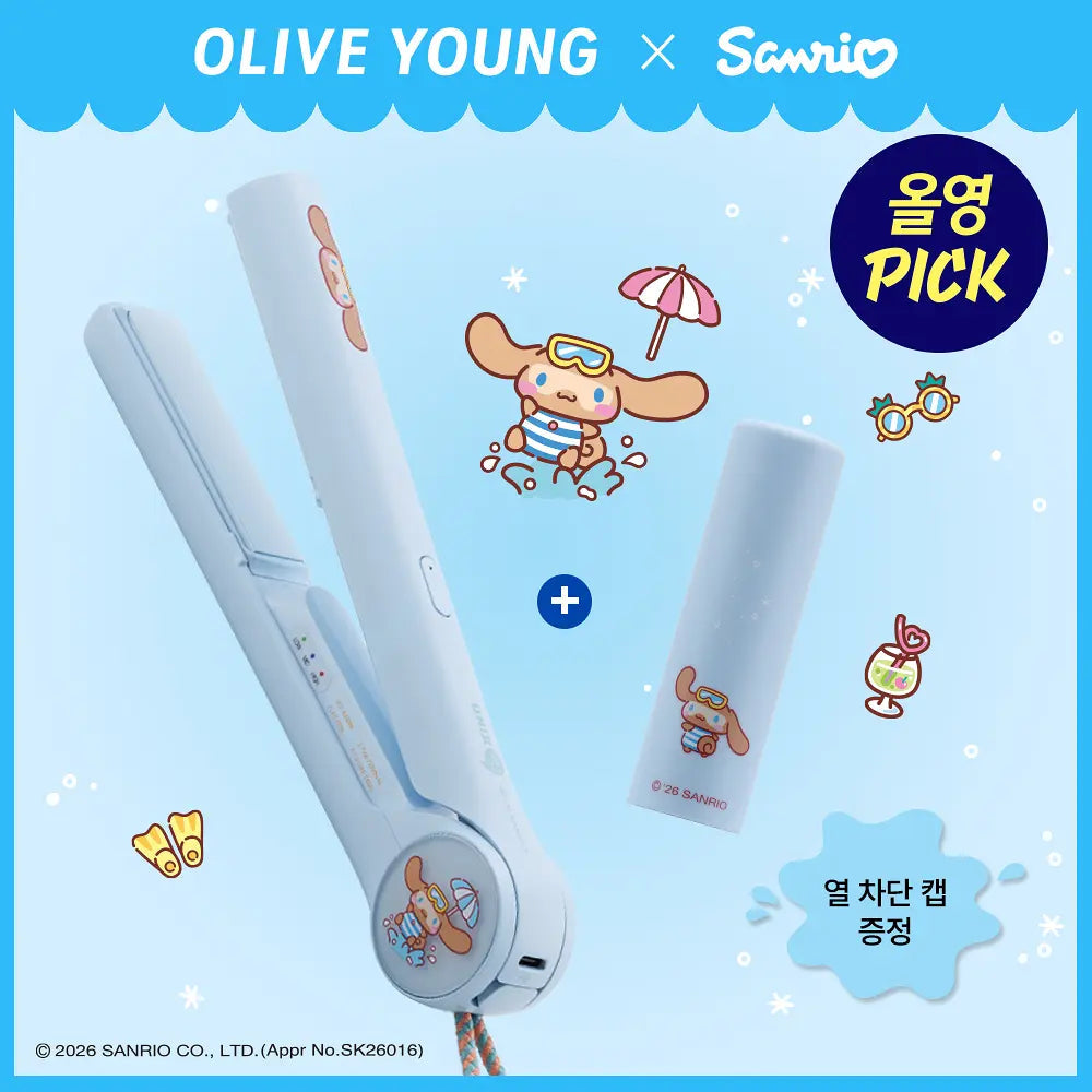 [UNIX X Sanrio] Take-Out Wireless Mini Flat Iron + Heat Shield Cap UNIX  DKshop