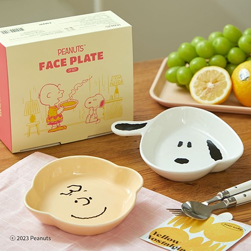 Peanuts Snoopy & Charlie Brown Face Plate 2P Set