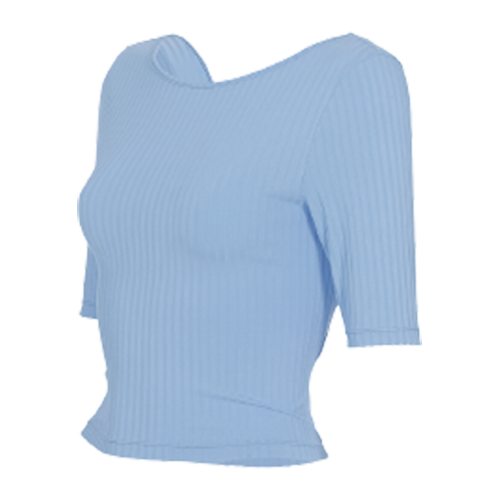 andar Ribbed Open Back Crop Top andar  DKshop