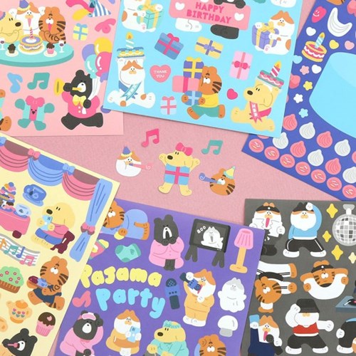 10X10 Every Holiday Party Time Sticker Set (6 Types) 10X10  DKshop