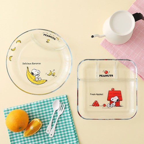 Peanuts Fruity Heat-resistant Glass Plate