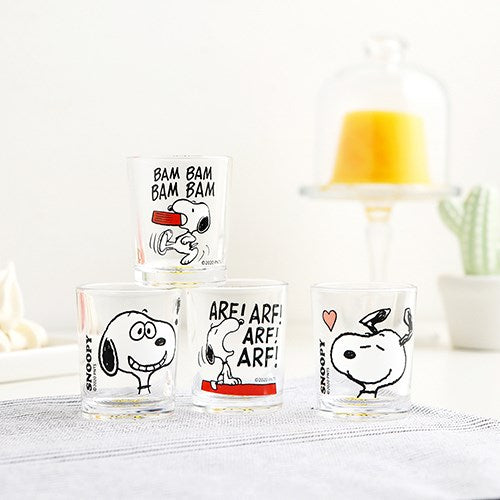 Peanuts Snoopy Mini Glass 4P Set | DKshop