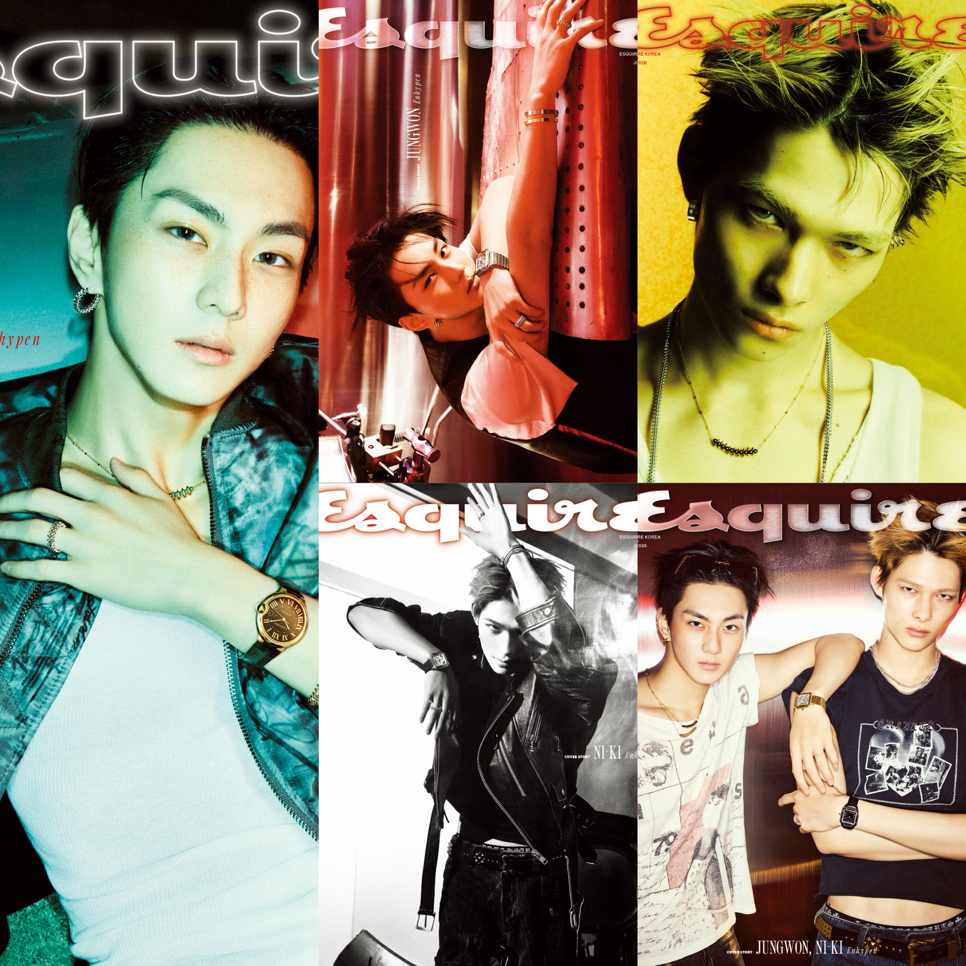 ESQUIRE KOREA MAGAZINE 2026.07 (COVER : ENHYPEN JUNGWON & NI-KI) ENHYPEN  DKshop