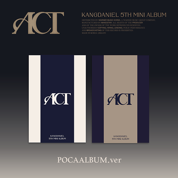 [PRE-ORDER] KANG DANIEL - 5th Mini Album ACT (POCAALBUM Ver.) | DKshop