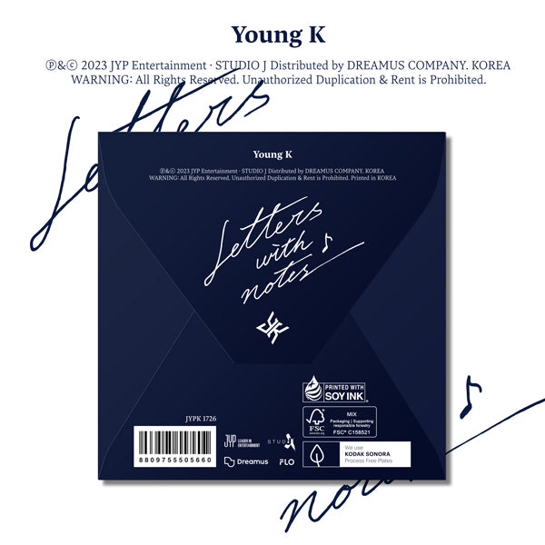 DAY6 Young K - LETTERS WITH NOTES (Digipack Ver.)