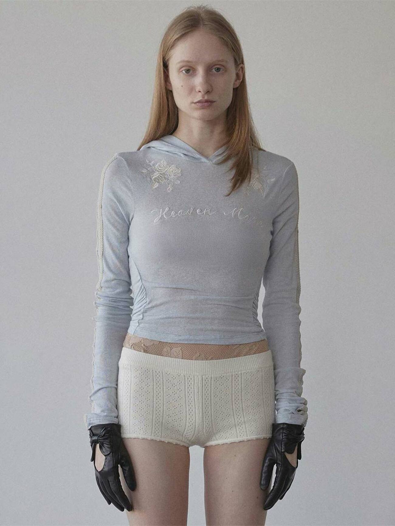 SCULPTOR Rose Angora Hoodie Tee SCULPTOR  DKshop