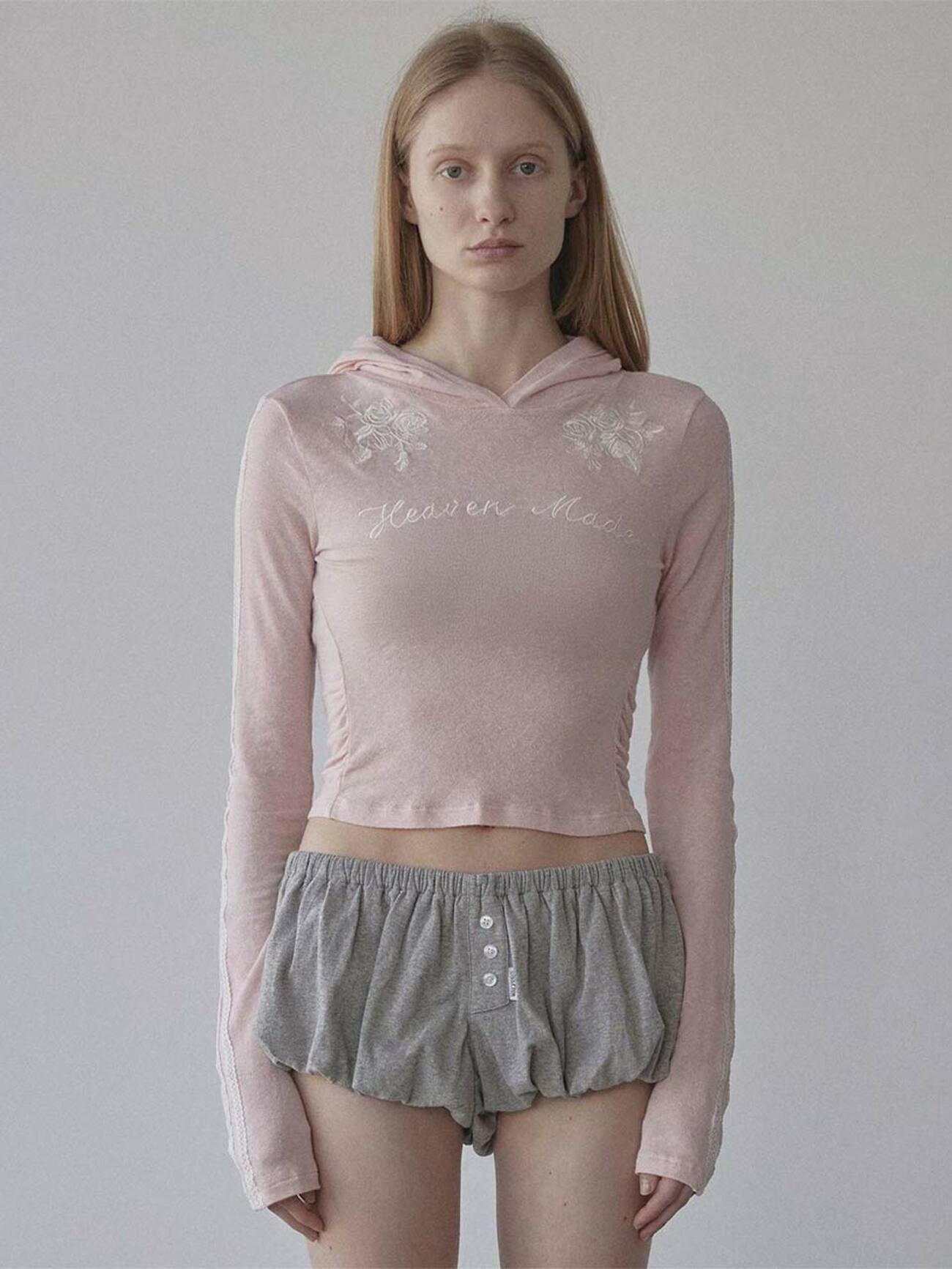 SCULPTOR Rose Angora Hoodie Tee SCULPTOR  DKshop