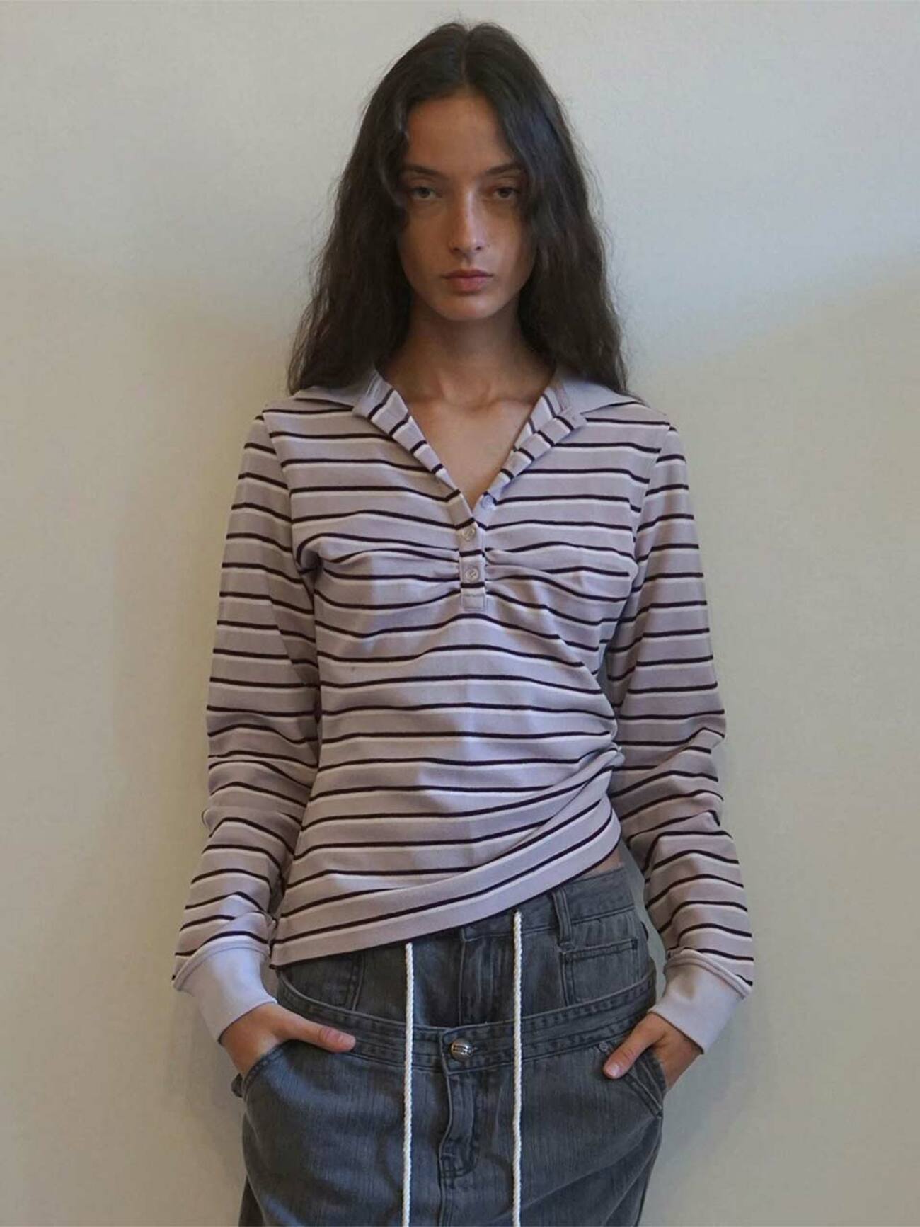 SCULPTOR Shirring Tennis Shirt