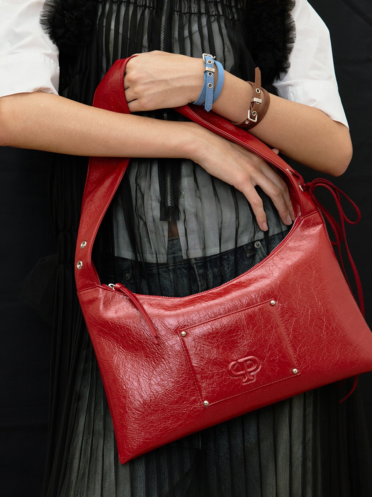 CHRISTINE PROJECT EYELET FLAT SHOULDER BAG CHRISTINE PROJECT  DKshop