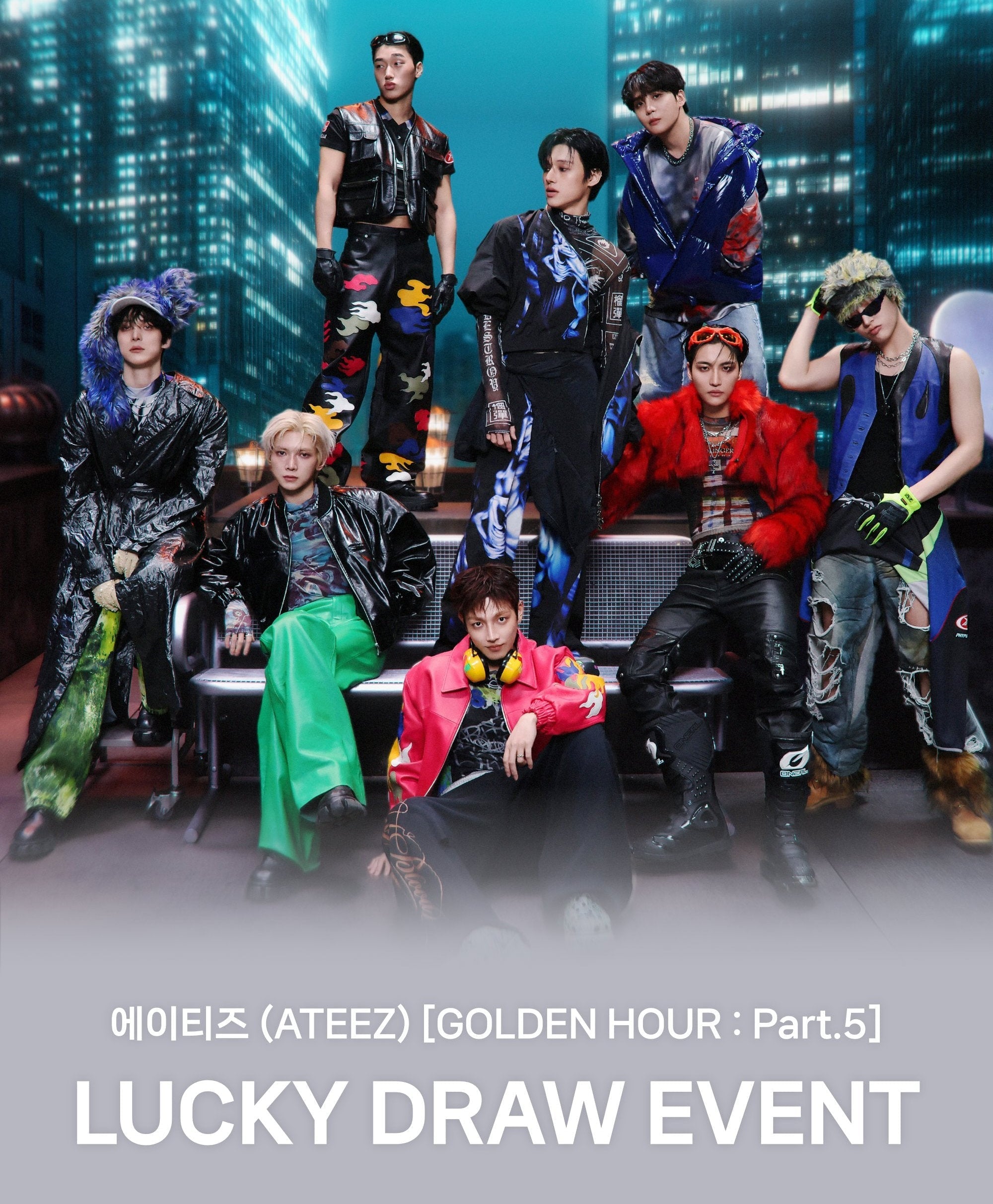 WHOSFAN LUCKY DRAW] ATEEZ - 14th Mini Album GOLDEN HOUR : Part.5