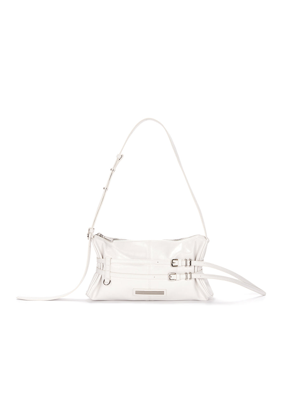 Matin Kim DOUBLE BELTED STRAP MINI BAG IN IVORY (IZNA JIMIN WEAR)