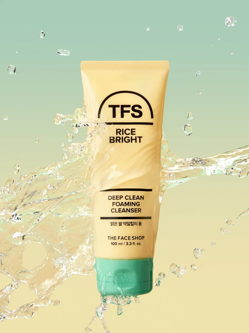 THE FACE SHOP Rice Bright Deep Clean Foaming Cleanser 100ml THE FACE SHOP  DKshop