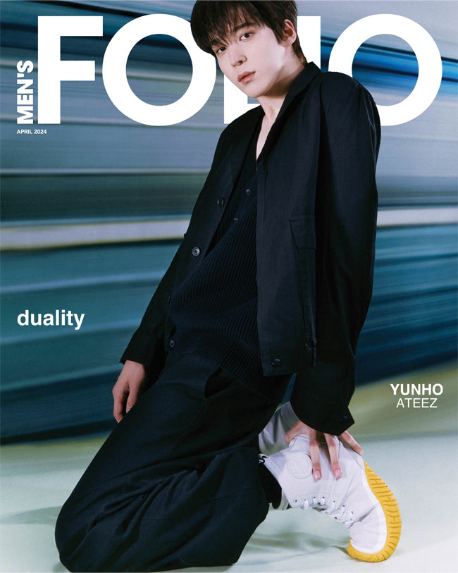 MEN'S FOLIO SINGAPORE MAGAZINE 2024.04 (COVER : ATEEZ YUN HO)