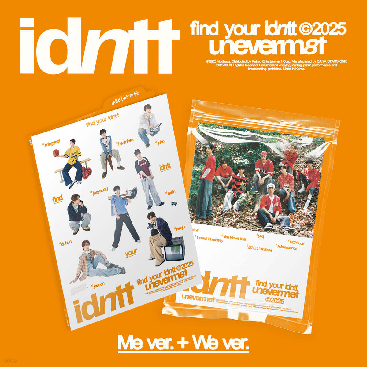 idntt - 1st Mini Album unevermet (Random Ver.) idntt  DKshop