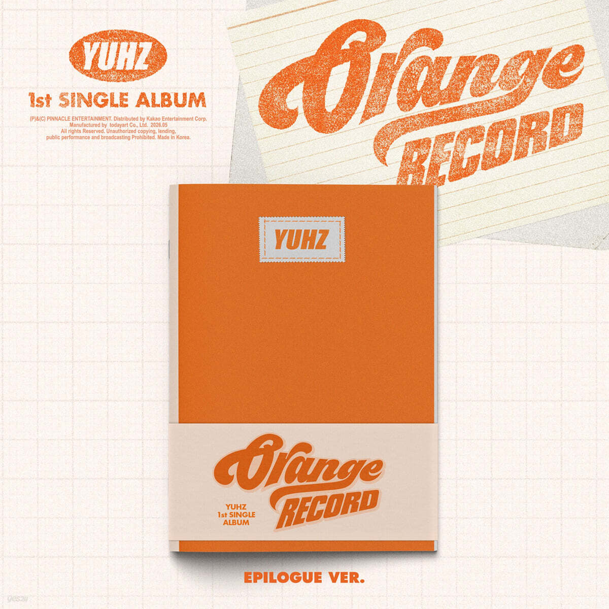[PRE-ORDER] YUHZ - 1st Single Album Orange Record (Epilogue Ver.) (Kiwee Album) YUHZ  DKshop