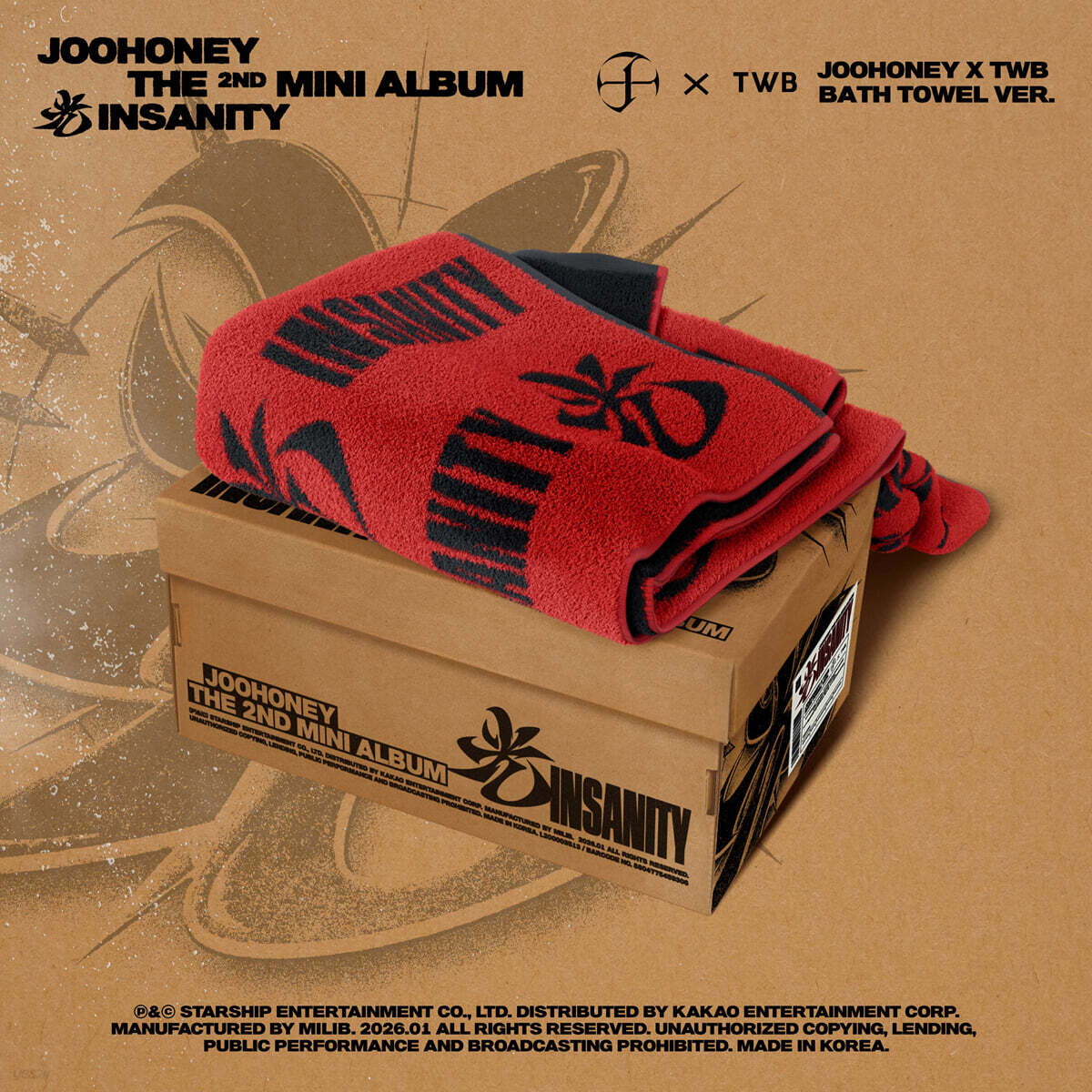 [PRE-ORDER] JOOHONEY - 2nd Mini Album INSANITY (JOOHONEY X TWB BATH TOWEL VER.) MONSTA X  DKshop