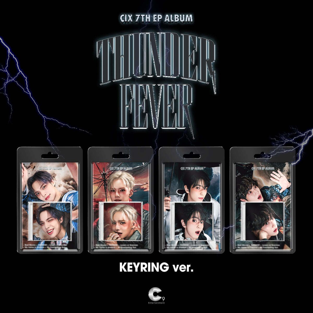 [PRE-ORDER] CIX - 7th Mini Album THUNDER FEVER (Keyring Ver.) (Random Ver.)