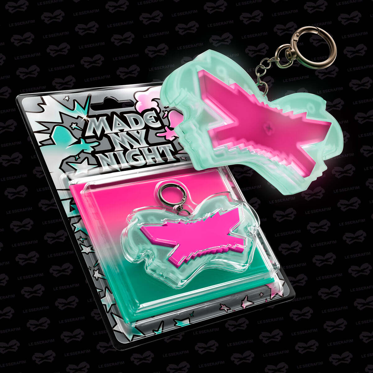 [PRE-ORDER] LE SSERAFIM - 2nd Single Album 'Made My Night' (Glow Clicker Keychain Ver.) LE SSERAFIM  DKshop