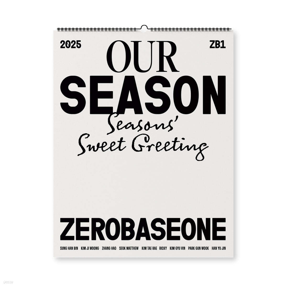 [PRE-ORDER] ZEROBASEONE - 2025 SEASON'S GREETINGS WALL CALENDAR