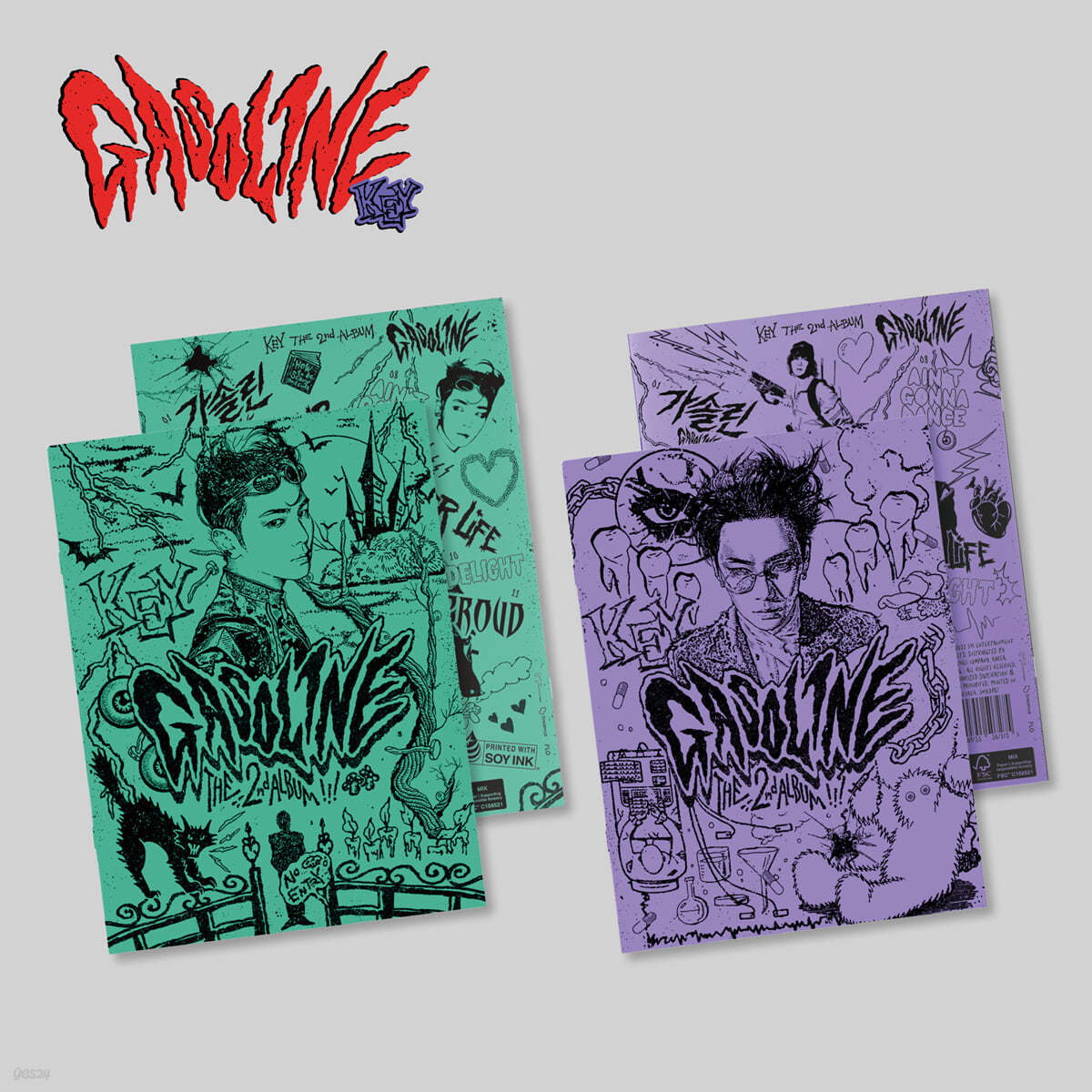 KEY - The 2nd Album Gasoline (Booklet Ver.) (Random Ver.) | DKshop