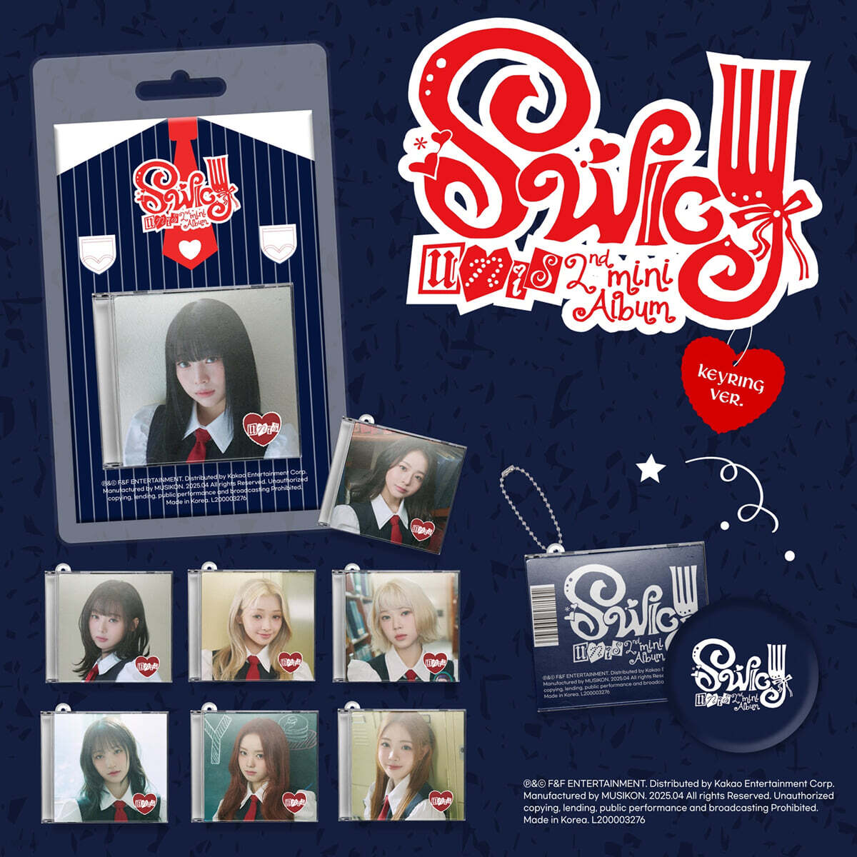 [PRE-ORDER] UNIS - 2nd Mini Album SWICY (Keyring Ver.) (Random Ver.) UNIS  DKshop