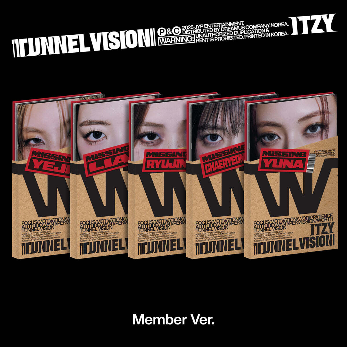 ITZY - 11th Mini Album TUNNEL VISION (Member Ver.) (Random Ver.) ITZY  DKshop