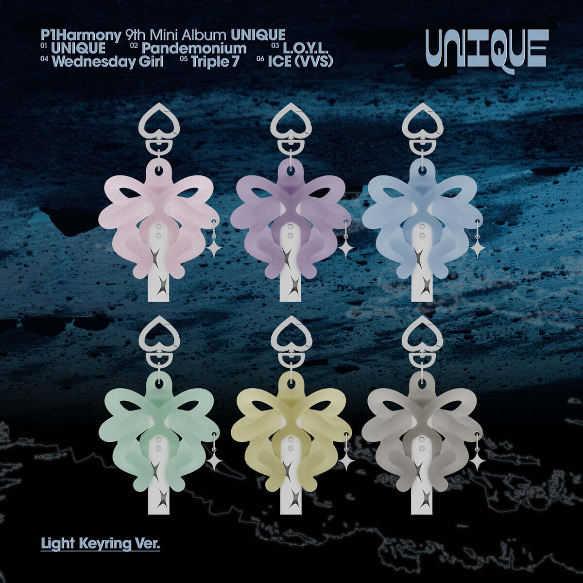 [PRE-ORDER] P1Harmony - 9th Mini Album UNIQUE (Light Keyring Ver.) (Random Ver.) P1Harmony  DKshop