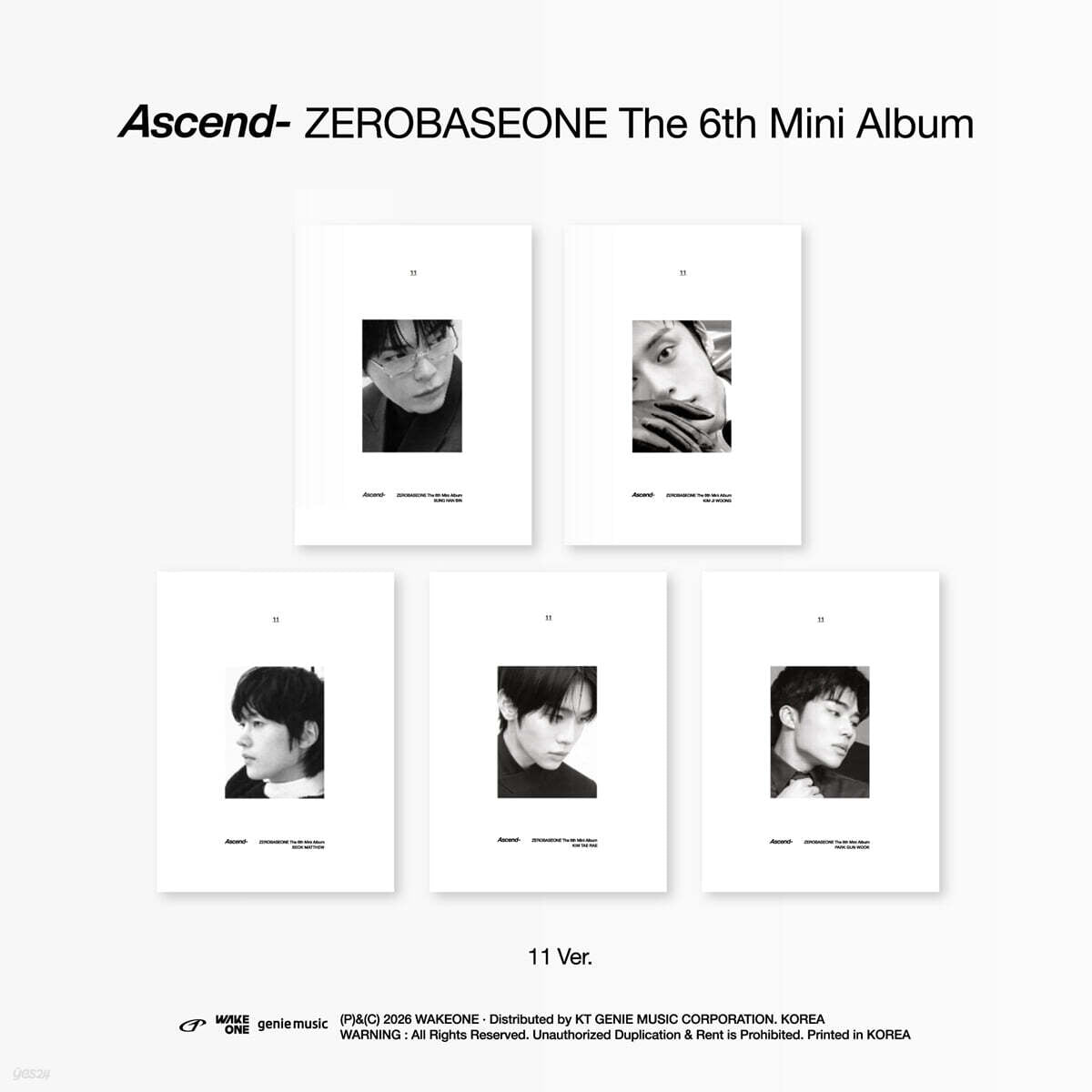 [PRE-ORDER] ZEROBASEONE - 6th Mini Album Ascend- (11 Ver.) ZEROBASEONE  DKshop