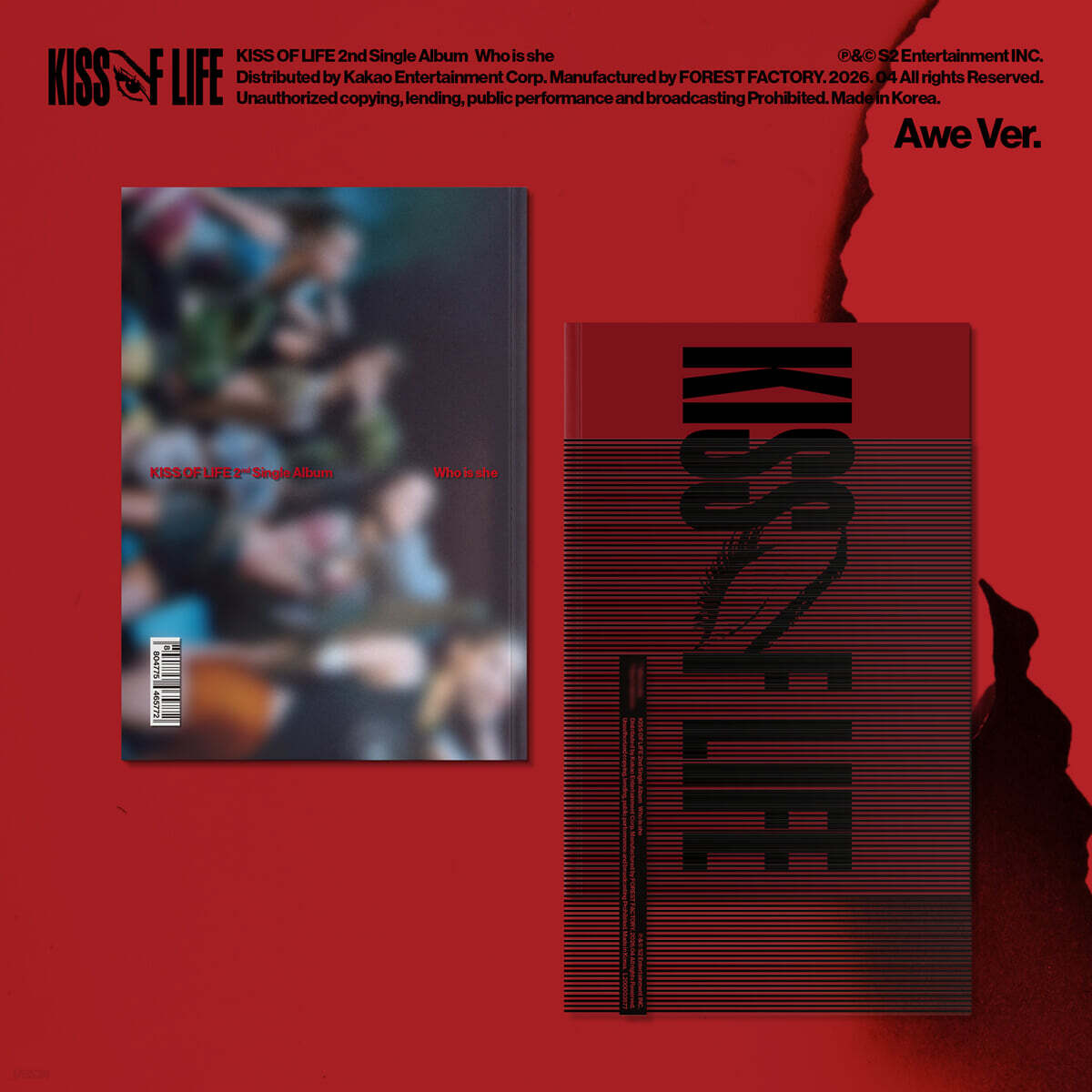 [PRE-ORDER] KISS OF LIFE - 2nd Single Album Who is she (Awe Ver.) KISS OF LIFE  DKshop
