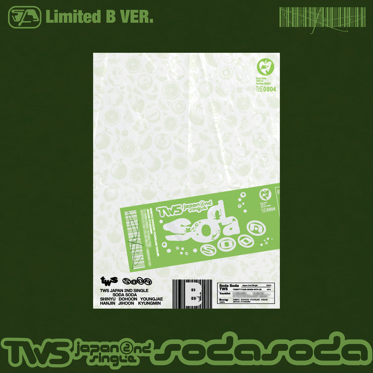 [PRE-ORDER] TWS - Japan 2nd Single Album SODA SODA (LIMITED B VER.) TWS  DKshop