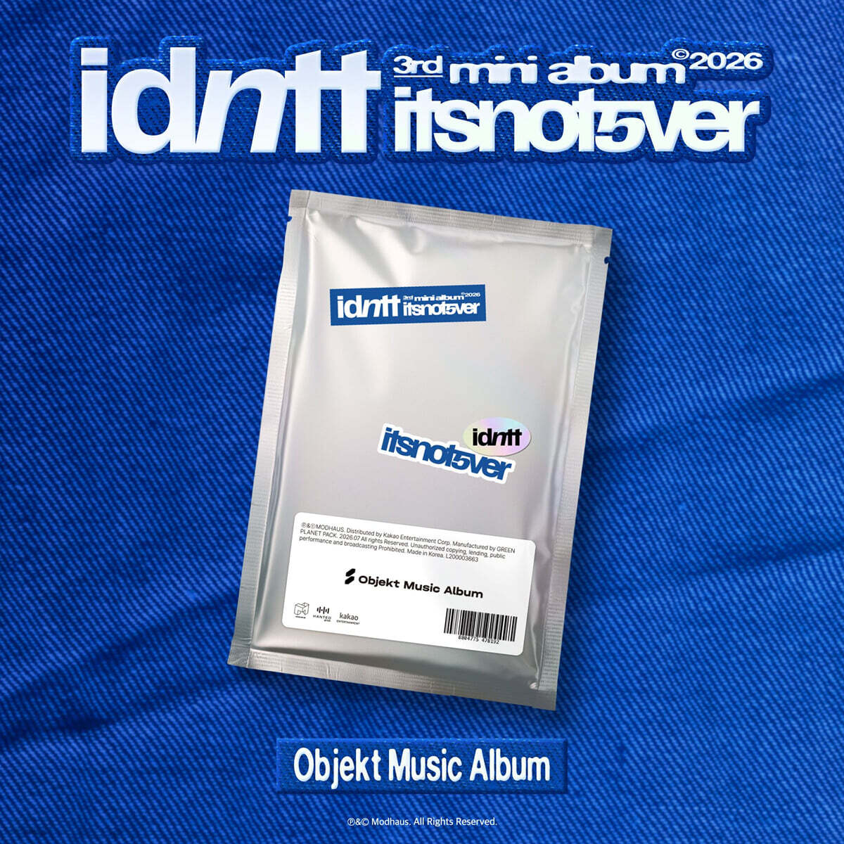 [PRE-ORER] idntt - 3rd Mini Album itsnotover (Objekt Music Album) idntt  DKshop