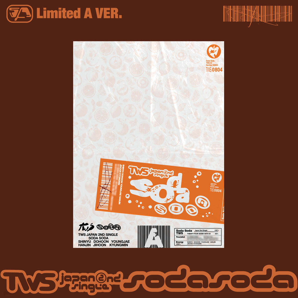 [PRE-ORDER] TWS - Japan 2nd Single Album SODA SODA (LIMITED A VER.) TWS  DKshop