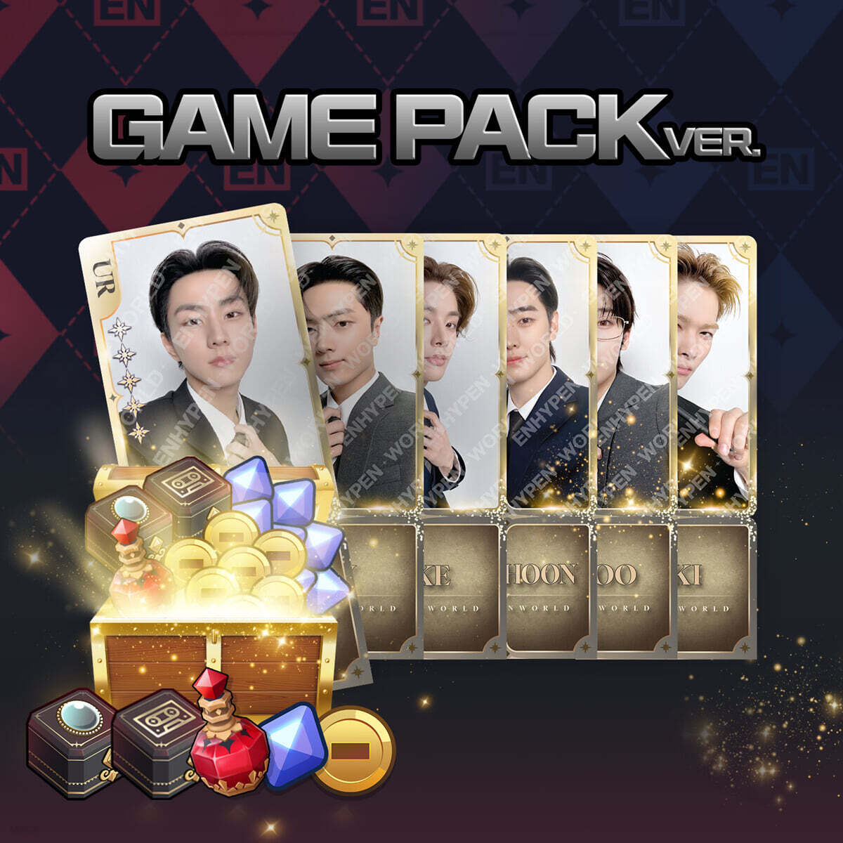 [PRE-ORDER] ENHYPEN - WORLD COUPON CARD COLLECTION (NEWS ROOM) (GAME PACK Ver.) ENHYPEN  DKshop