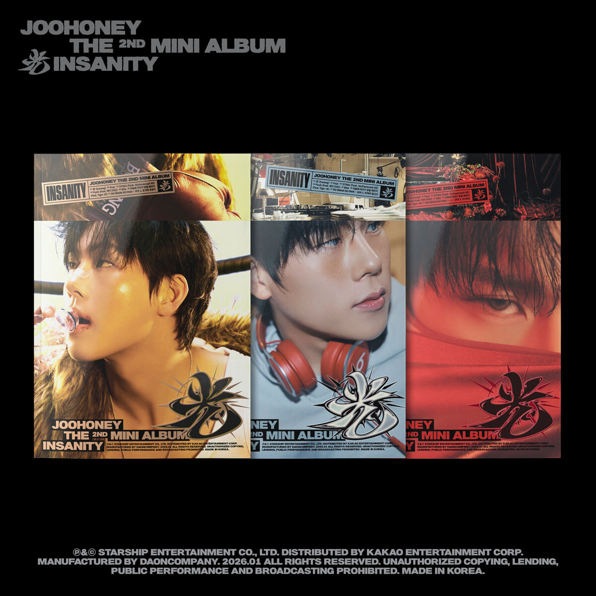 [PRE-ORDER] JOOHONEY - 2nd Mini Album INSANITY MONSTA X  DKshop