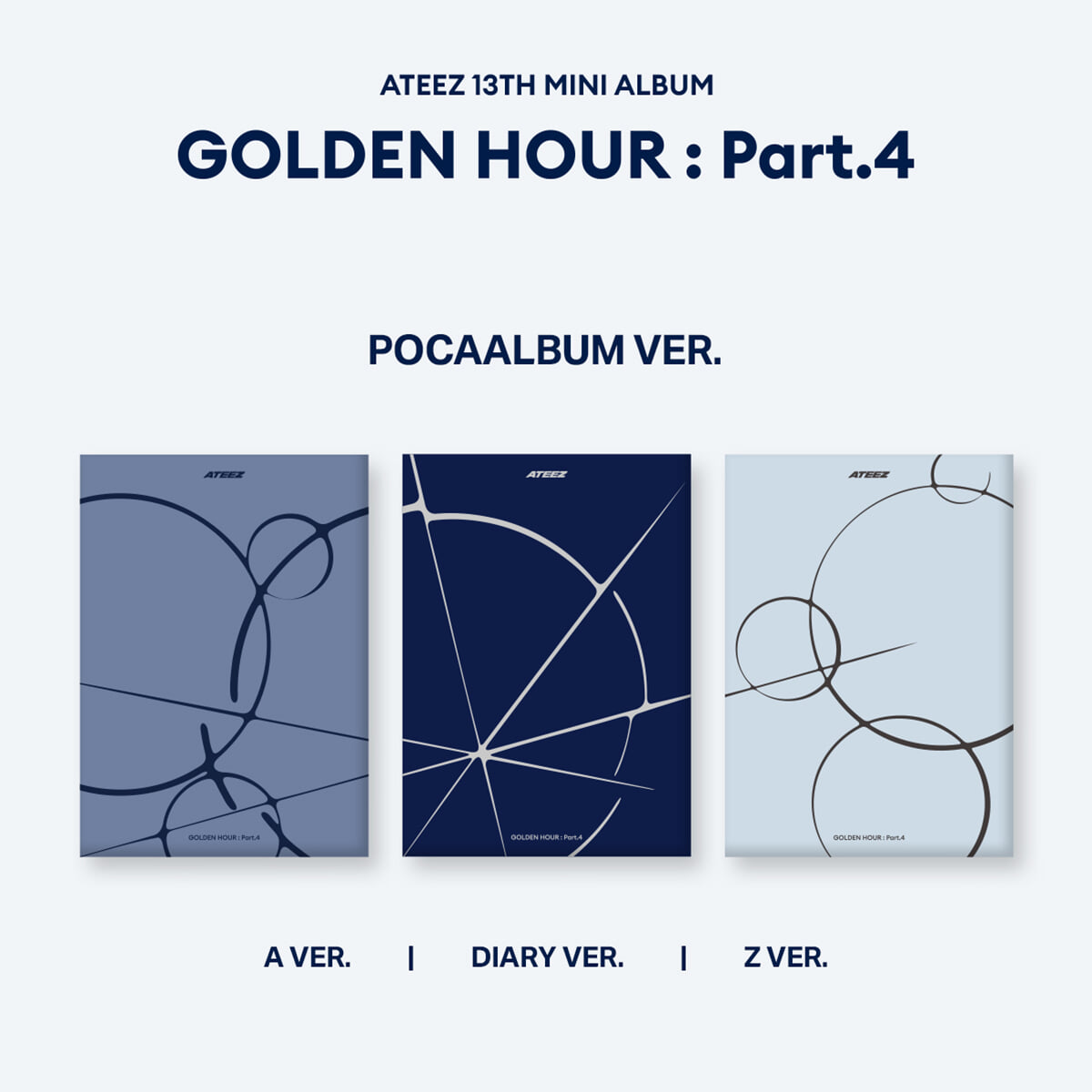[PRE-ORDER] ATEEZ - 13th Mini Album GOLDEN HOUR : Part.4 (POCAALBUM)