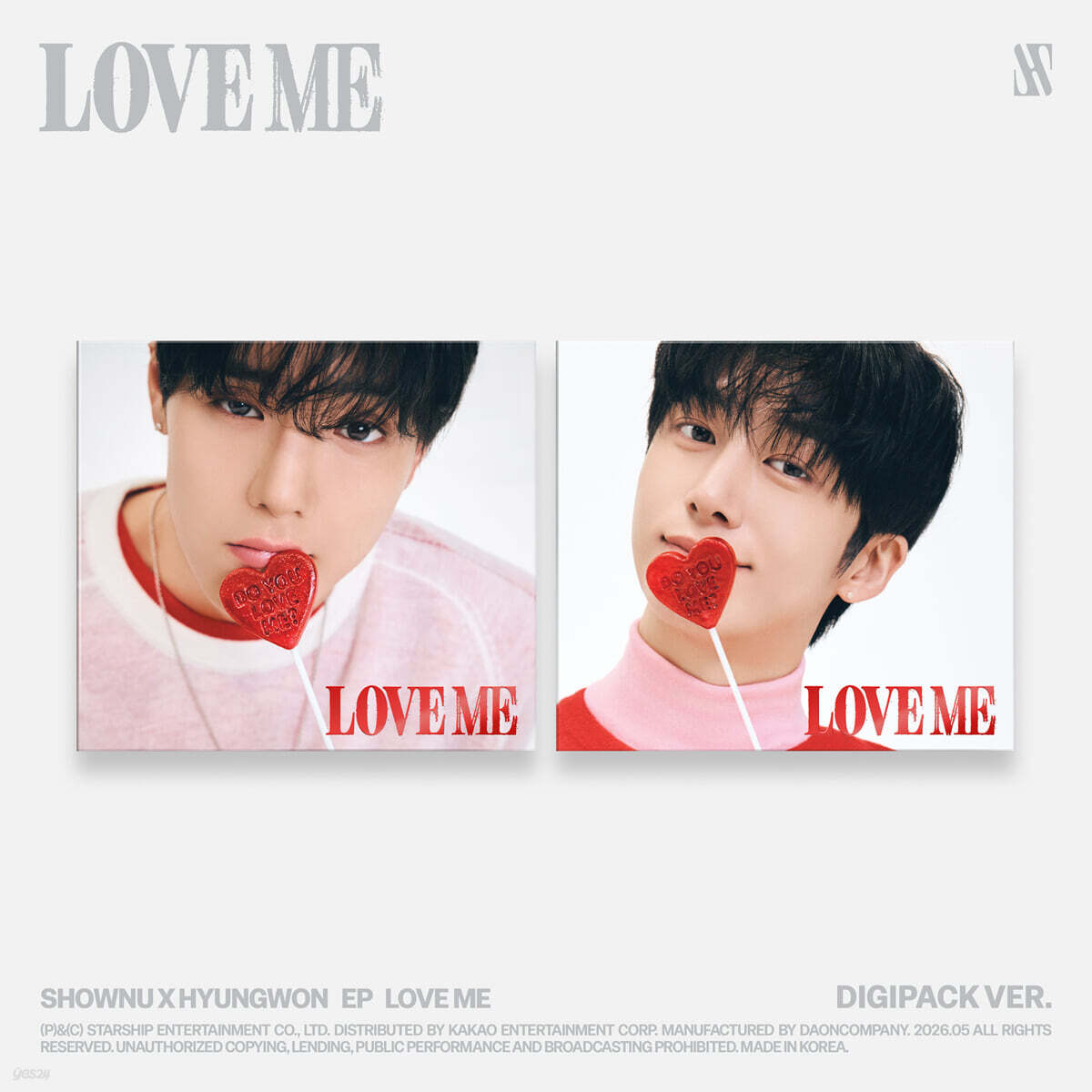 [PRE-ORDER] SHOWNU X HYUNGWON - EP : LOVE ME (DIGIPACK VER.) MONSTA X  DKshop