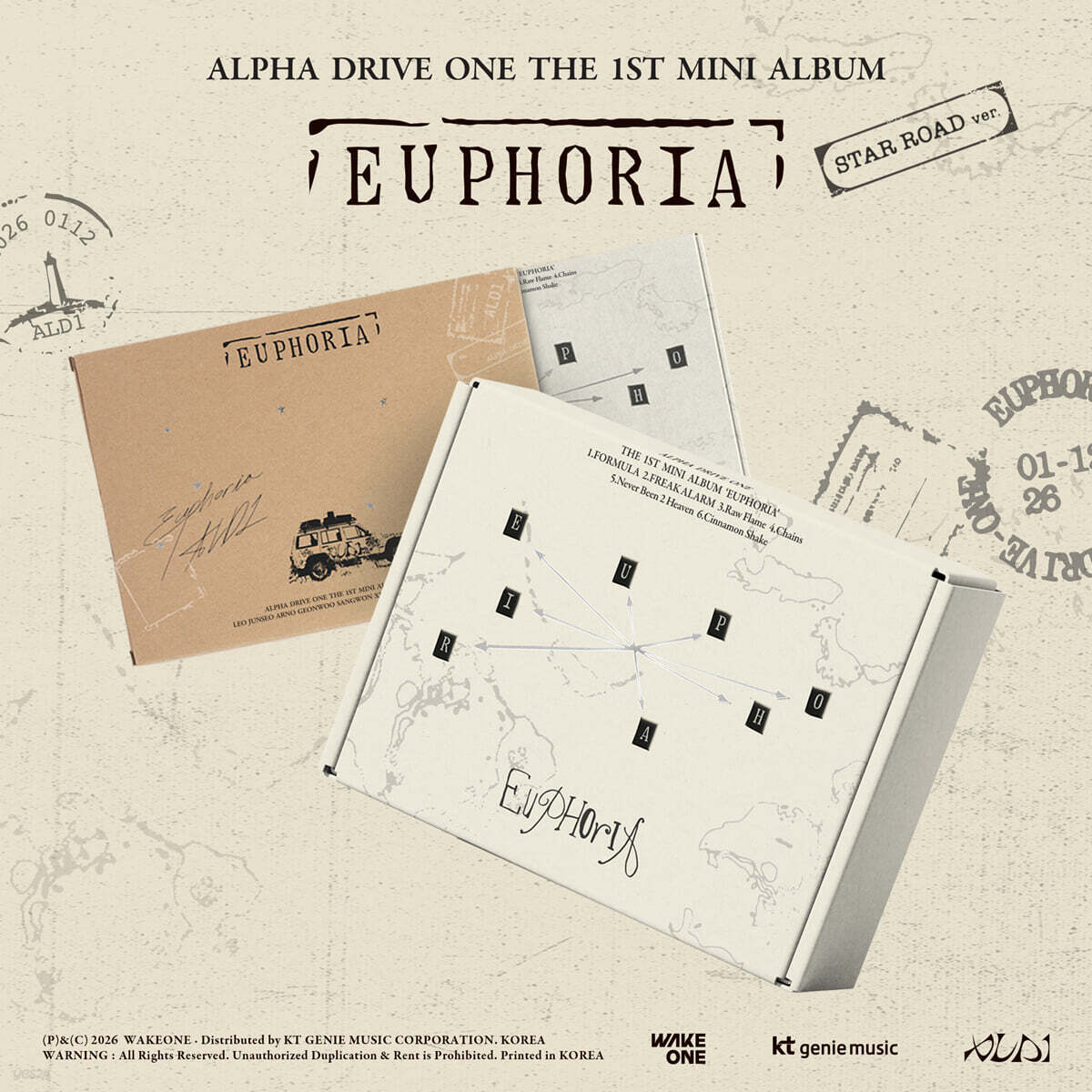 [PRE-ORDER] ALPHA DRIVE ONE - 1st Mini Album EUPHORIA (STAR ROAD Ver.) ALPHA DRIVE ONE  DKshop