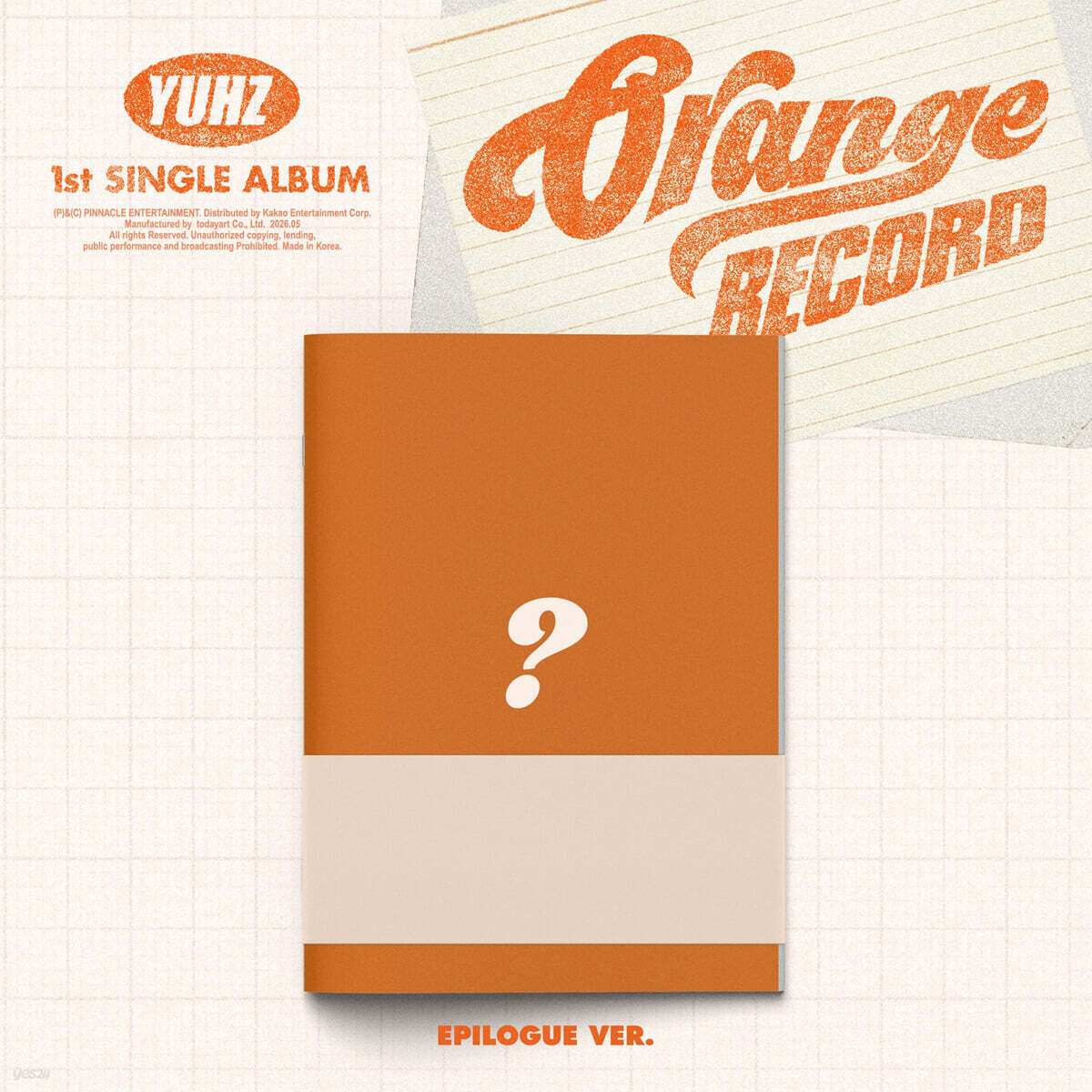 [PRE-ORDER] YUHZ - 1st Single Album Orange Record (Epilogue Ver.) (Kiwee Album) YUHZ  DKshop
