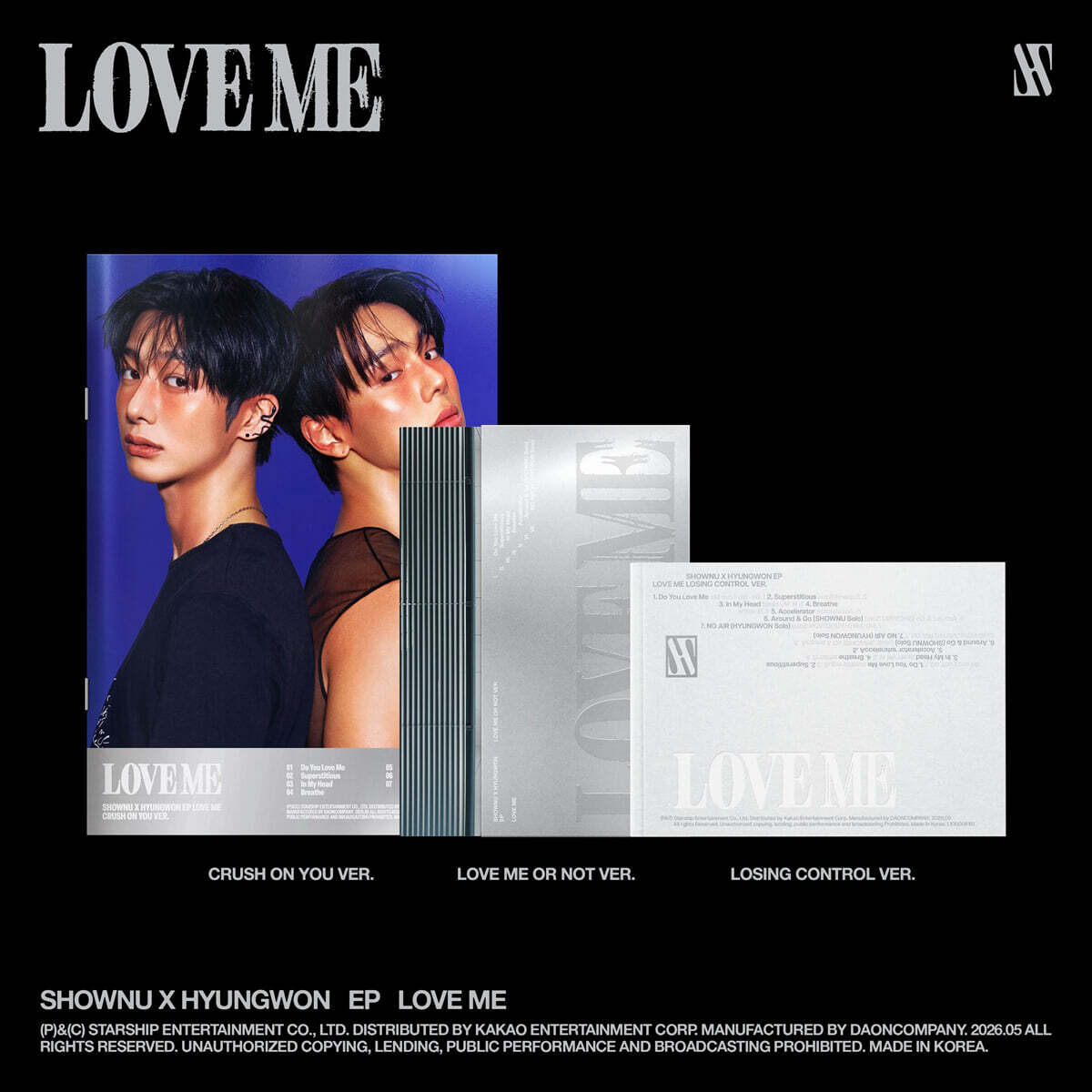 [PRE-ORDER] SHOWNU X HYUNGWON - EP : LOVE ME MONSTA X  DKshop