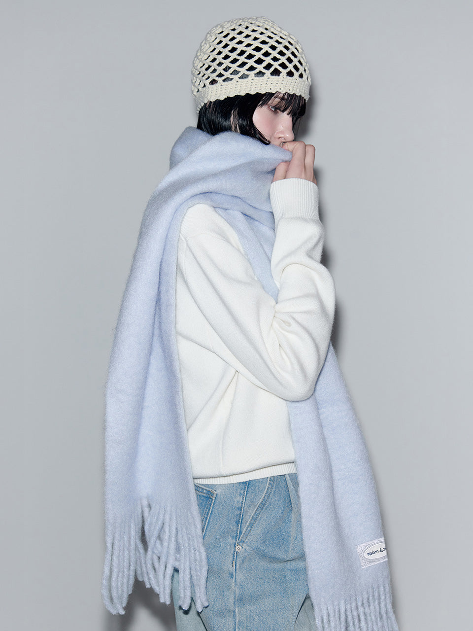 rolarola LACE LABEL HAIRY MUFFLER (Seventeen DK WAER) rolarola  DKshop