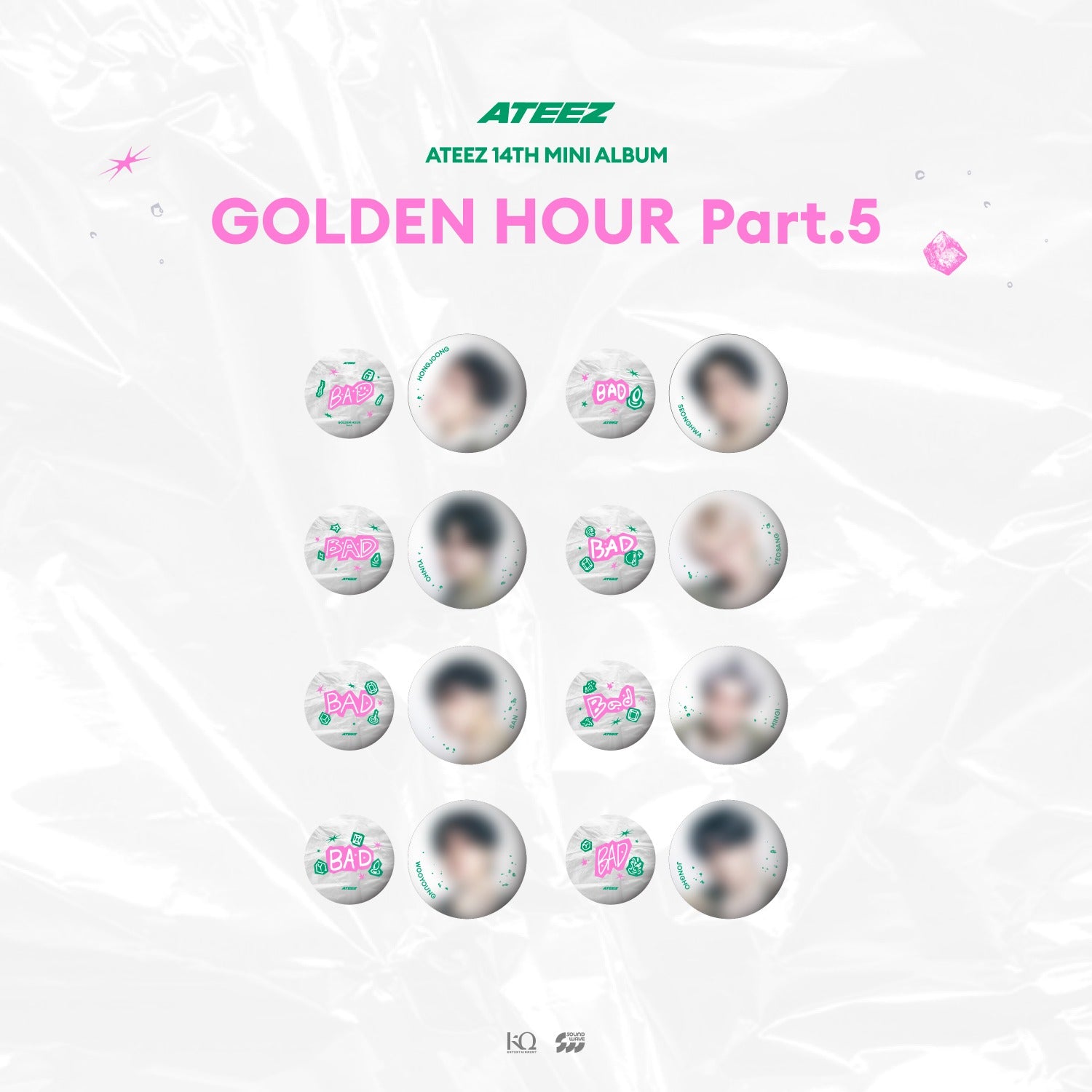 [PRE-ORDER] ATEEZ - POP-UP STORE [GOLDEN HOUR : Part.5] MD (CAN BADGE SET) ATEEZ  DKshop
