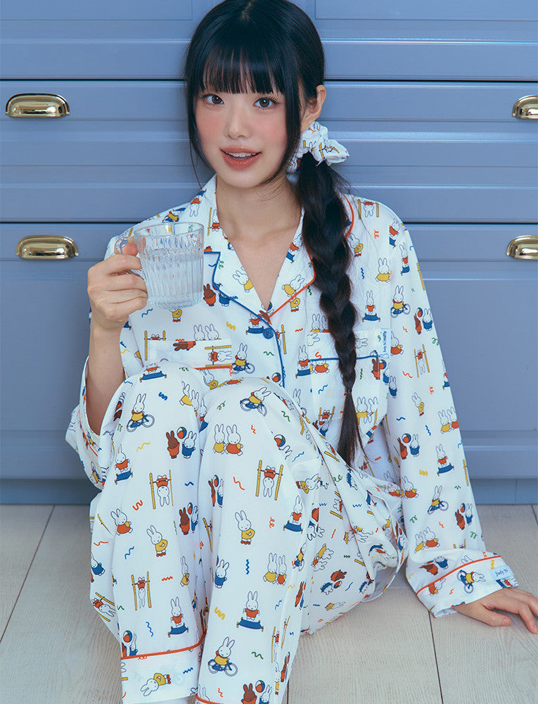 [Judy N X MIFFY] Miffy Ball Play Clean Fit Long Sleeve Pajama Set Judy N  DKshop