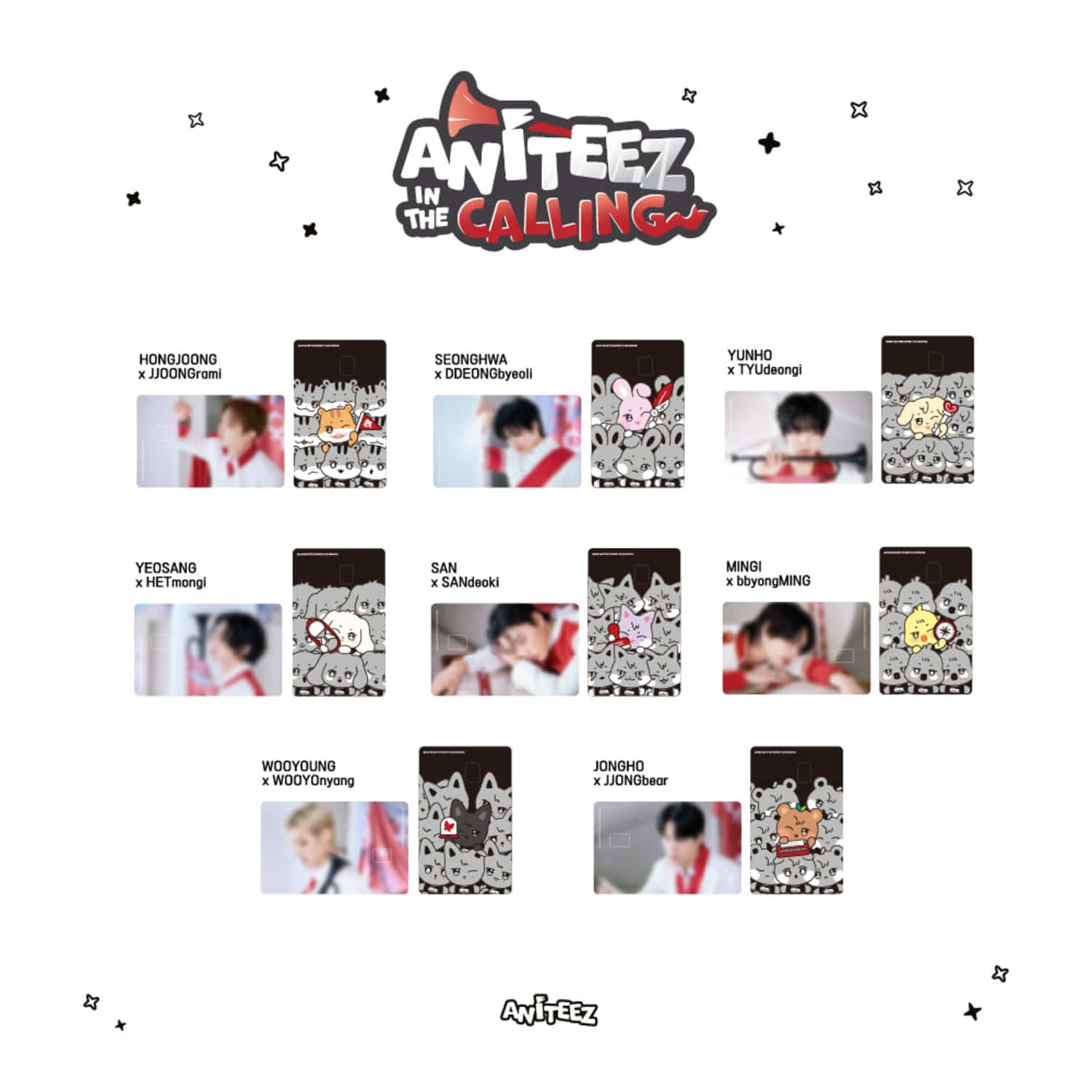 [PRE-ORDER] ATEEZ - [ANITEEZ IN THE CALLING] CARD COVER STICKER SET ATEEZ  DKshop