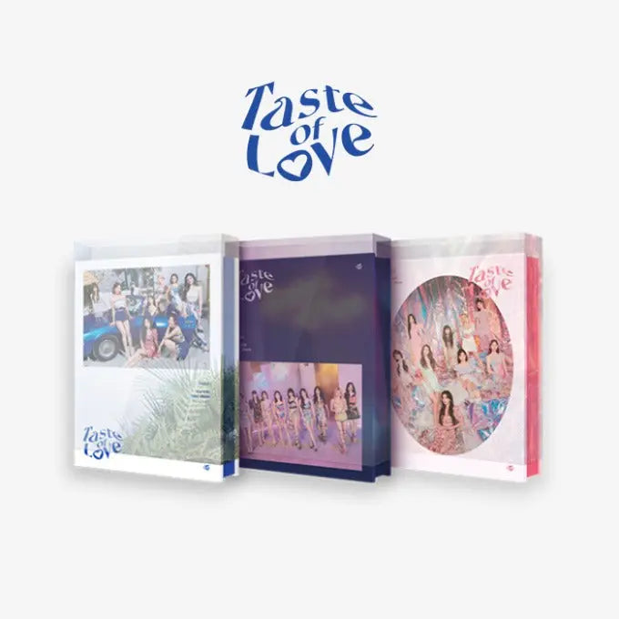 TWICE - 10th Mini Album [Taste of Love] (Taste Ver.) Cover Sleeve Photobook CD-R Lenticular Tasting Card Coaster Photocard 2 Pin Button Badges : Fotografía - Álbumes de Fotos de Estantería