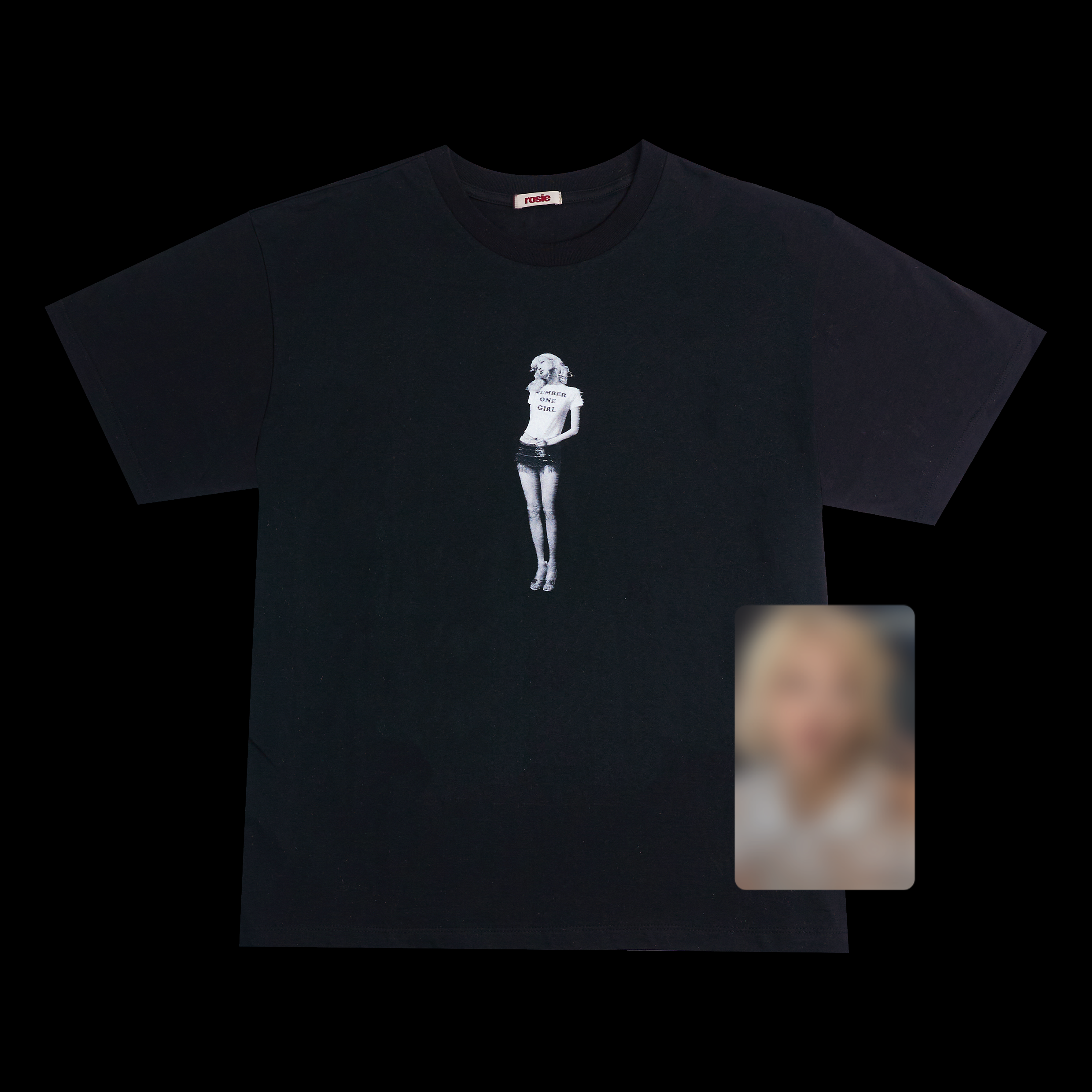 ROSE - [ROSIE] ROSIE BLACK T-SHIRT (+PHOTOCARD)