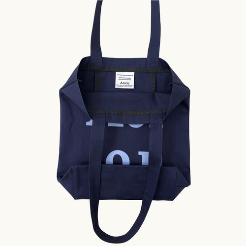 Aeiou Logo Bag (Cotton 100%) Deep Blue Aeiou  DKshop
