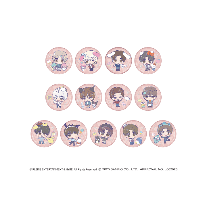 [PRE-ORDER] SEVENTEEN - [SEVENTEEN X SANRIO] Can badges (Random) SEVENTEEN  DKshop