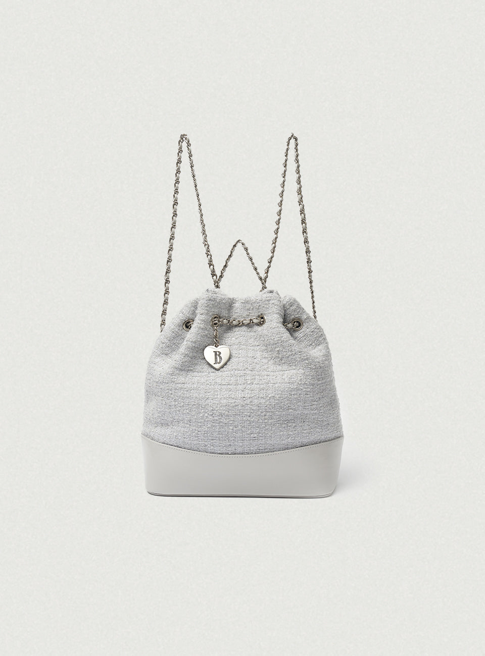 the Barnnet Tweed Drawstring Chain Backpack