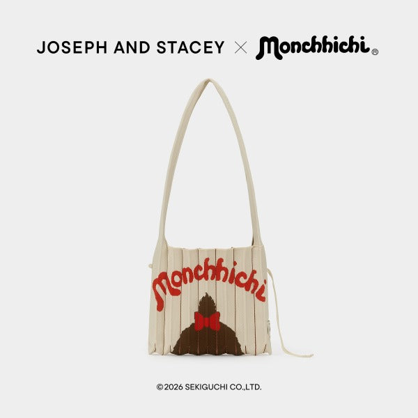 [JOSEPH AND STACEY X  monchhichi] Lucky Pleats Knit Cross Body Monchhichi Girl JOSEPH AND STACEY  DKshop